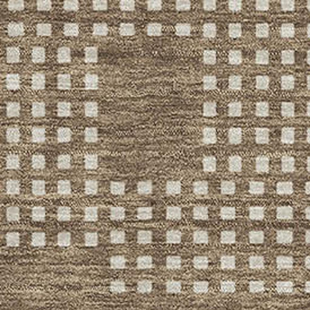 3' X 5' Brown And Ivory Geometric Washable Area Rug With UV Protection