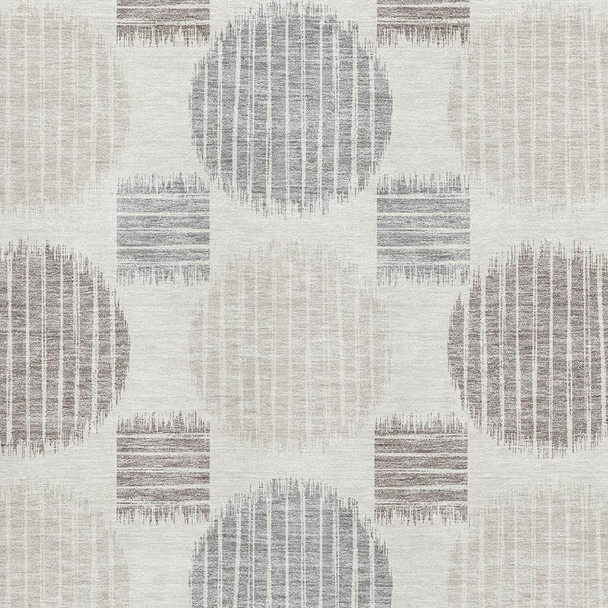10' X 14' Ivory Beige And Gray Geometric Washable Area Rug With UV Protection