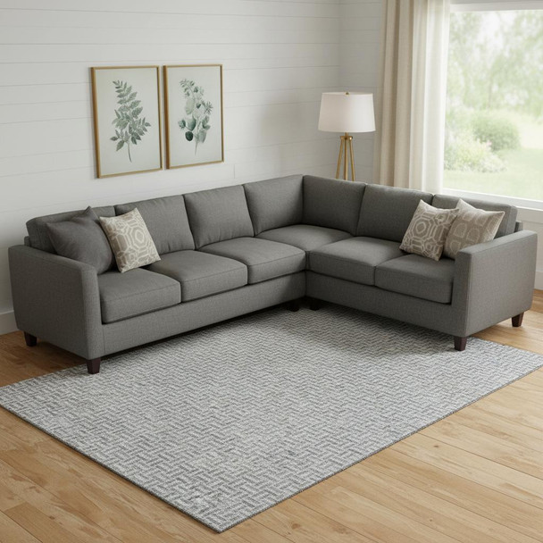 10' X 14' Gray And Ivory Geometric Washable Area Rug With UV Protection