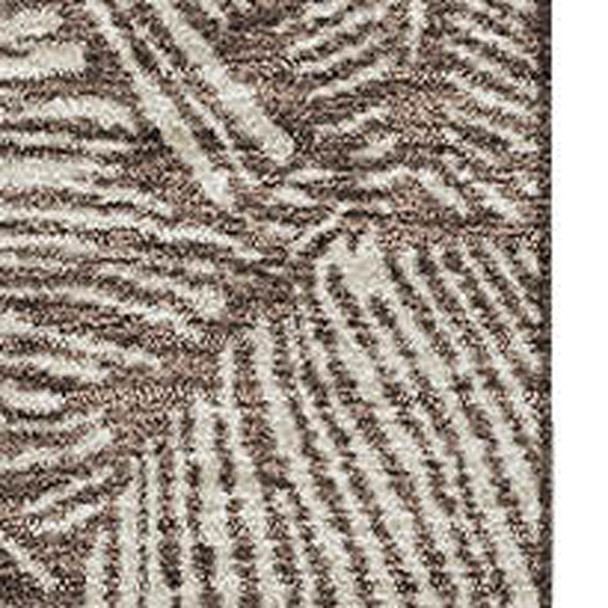 3' X 5' Brown And Beige Floral Washable Area Rug With UV Protection