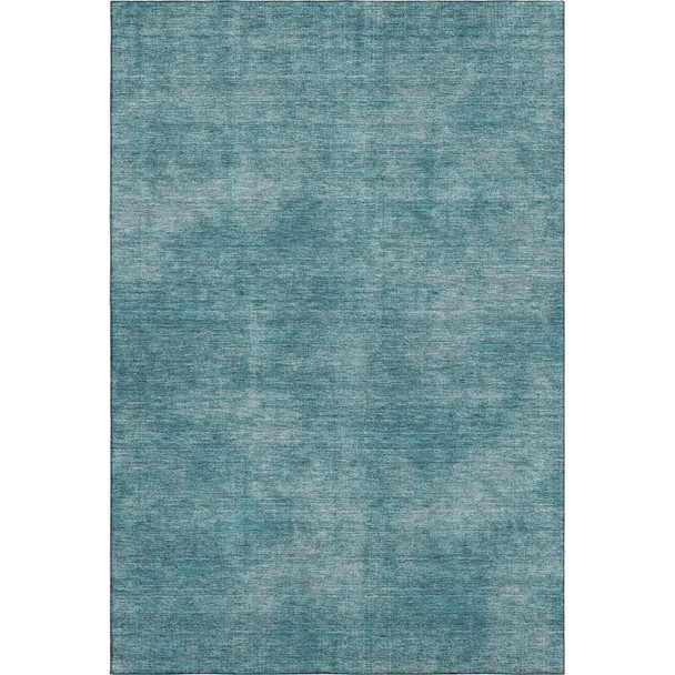 3' X 5' Teal And Aqua Abstract Washable Area Rug With UV Protection