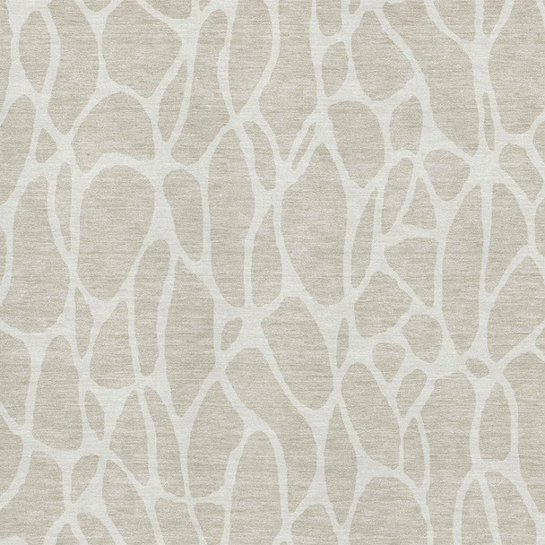 3' X 5' Beige And Ivory Geometric Washable Area Rug With UV Protection