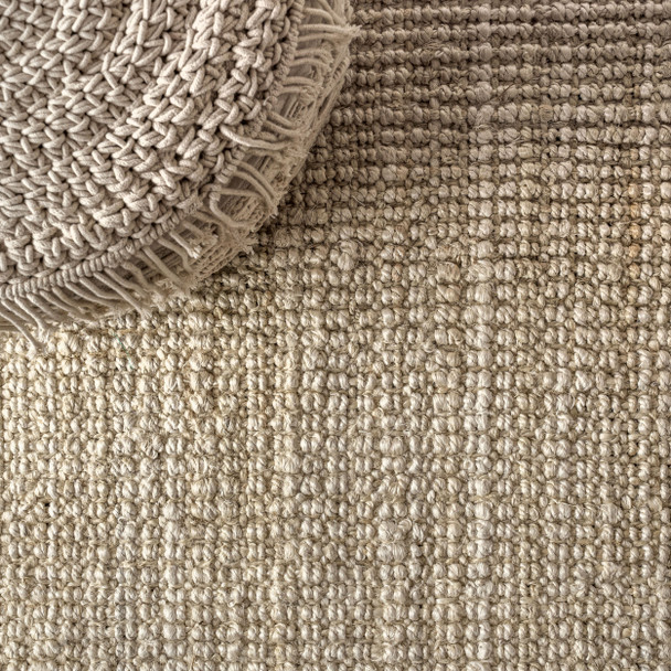 8' X 10' Ivory Jute Handmade Area Rug