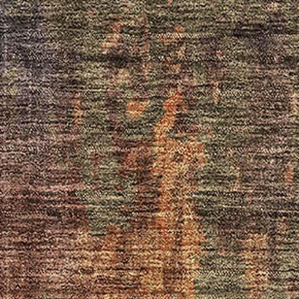 5' X 8' Blue Copper And Gray Abstract Washable Area Rug With UV Protection