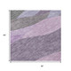 3' X 5' Plum And Gray Abstract Washable Indoor Outdoor Area Rug