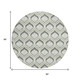 8' Lime Green And Beige Round Geometric Washable Indoor Outdoor Area Rug