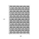 9' X 12' Charcoal And Silver Geometric Washable Indoor Outdoor Area Rug