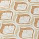 8' Copper And Beige Round Geometric Washable Indoor Outdoor Area Rug