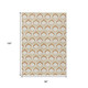 8' X 10' Copper And Beige Geometric Washable Indoor Outdoor Area Rug