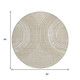8' Beige And Tan Round Geometric Washable Indoor Outdoor Area Rug