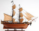 32" Brown Solid Wood Hand Painted Model Boat