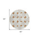 8' Brown And Ivory Round Abstract Washable Indoor Outdoor Area Rug