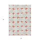 3' X 5' Salmon Beige And Ivory Abstract Washable Indoor Outdoor Area Rug