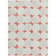 8' X 10' Salmon Beige And Ivory Abstract Washable Indoor Outdoor Area Rug