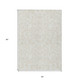 5' X 8' Ivory And Beige Floral Washable Indoor Outdoor Area Rug