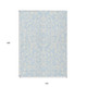 10' X 14' Sky Blue And Ivory Floral Washable Indoor Outdoor Area Rug