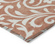 8' X 10' Salmon And Ivory Floral Washable Indoor Outdoor Area Rug
