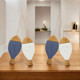 Set of Two White Fabric Figurine Tabletop Sculpture