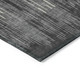 8' X 10' Charcoal Gray And Ivory Striped Washable Indoor Outdoor Area Rug