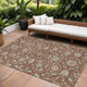 10' X 14' Brown Ivory And Gray Moroccan Washable Indoor Outdoor Area Rug