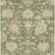 3' X 5' Artichoke Green Ivory And Tan Floral Washable Indoor Outdoor Area Rug