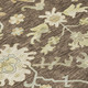 9' X 12' Chocolate And Beige Floral Washable Indoor Outdoor Area Rug