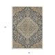 8' X 10' Charcoal Gray And Brown Oriental Washable Indoor Outdoor Area Rug