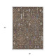 3' X 5' Brown Purple And Blue Floral Washable Indoor Outdoor Area Rug