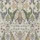 9' X 12' Ivory Green And Brown Floral Washable Indoor Outdoor Area Rug