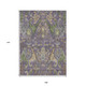 9' X 12' Purple Green And Brown Floral Washable Indoor Outdoor Area Rug