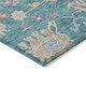 8' X 10' Teal Blue Pink And Ivory Floral Washable Indoor Outdoor Area Rug