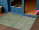 3' X 5' Olive Green And Beige Floral Washable Indoor Outdoor Area Rug