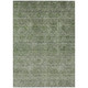 10' X 14' Olive Green And Beige Floral Washable Indoor Outdoor Area Rug