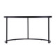 Set of Two Black And Silver Mirrored Round Nested Coffee Table Set