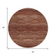 8' Rust And Copper Round Ogee Washable Indoor Outdoor Area Rug