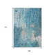 9' X 12' Blue And Beige Abstract Washable Indoor Outdoor Area Rug