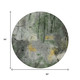8' Pewter And Gold Round Abstract Washable Indoor Outdoor Area Rug
