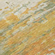 9' X 12' Artichoke Green And Gold Abstract Washable Indoor Outdoor Area Rug