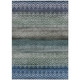 5' X 8' Blue And Gray Geometric Washable Indoor Outdoor Area Rug