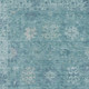 10' X 14' Teal Blue And Pale Aqua Floral Washable Indoor Outdoor Area Rug