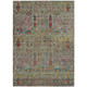 3' X 5' Green Red And Navy Blue Floral Washable Indoor Outdoor Area Rug
