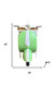 26" Green And White Novelty Scooter Open Cabinet with Two Shelves
