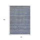 10' X 14' Blue And Sky Blue Striped Washable Indoor Outdoor Area Rug