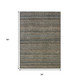 3' X 5' Chocolate And Gray Striped Washable Indoor Outdoor Area Rug