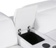 Two Piece White Leather Five Person Seating Set