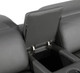 Two Piece Dark Gray Leather Five Person Seating Set