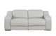 Two Piece Light Gray Leather Five Person Seating Set