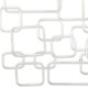 27" X 26" Silver Geometric Metal Abstract Hanging Dimensional Sculpture