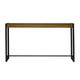 54" Gray Brown and Black Distressed Sled Console Table