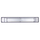 56" Clear and Silver Glass Mirrored Floor Shelf Console Table With Storage